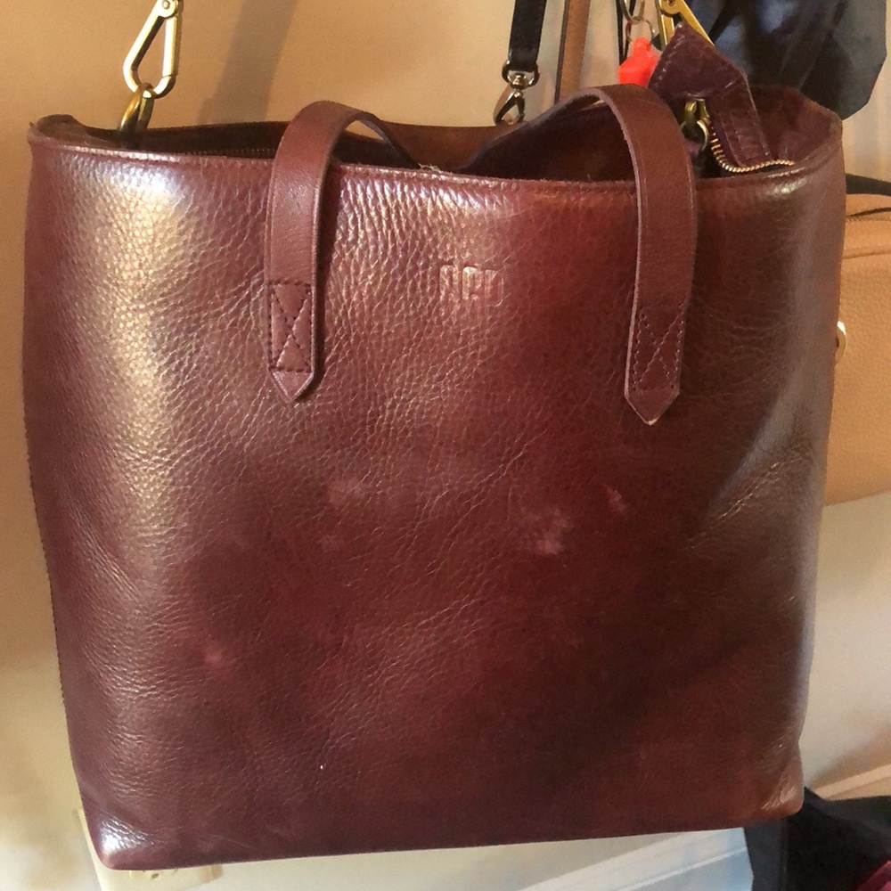 Madewell The Zip Top Transport Carryall / DARK CABERNET shoulder bag large